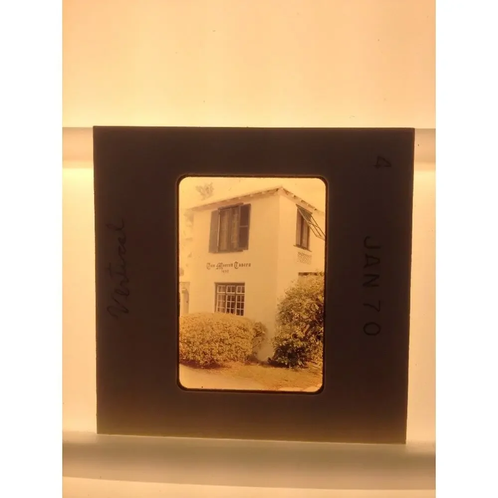 Vintage 1970 Tom Moores Tavern Bermuda Tropical Building Photograph Color Slide